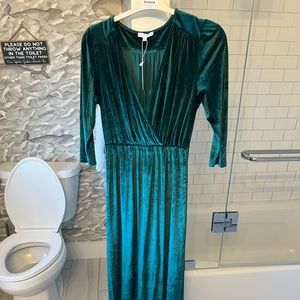 Baltic born Sofia Velvet Maxi Dress | Emerald - L (new with tags, never worn)